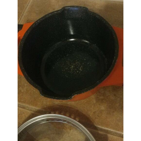 BergHOFF Virgo 11'' Long Stock Pot 7.7 Qt. Orange - Induction Cookware Nonstick - Picture 5 of 12